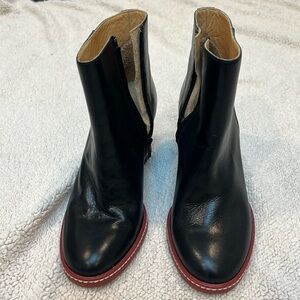 NBW black leather ankle boots from MM6. Size 38